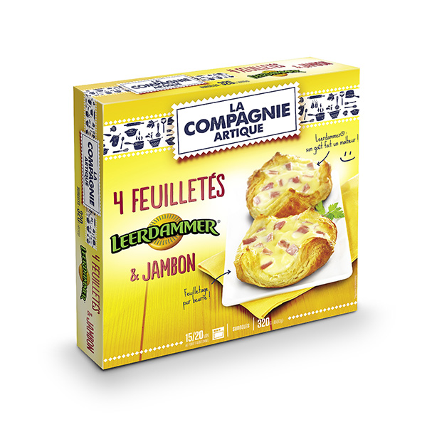 Feuilletés au Leerdamer et jambon
