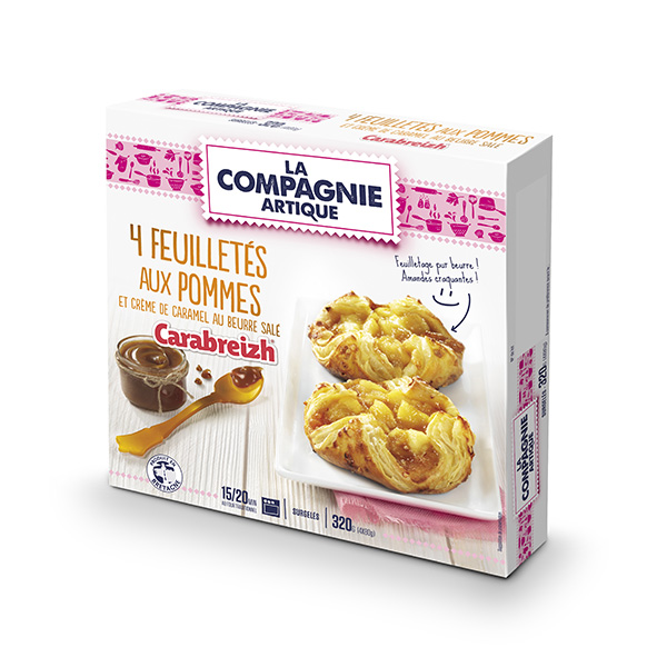 Feuilletés aux pommes et crème de caramel au beurre salé Carabreizh®