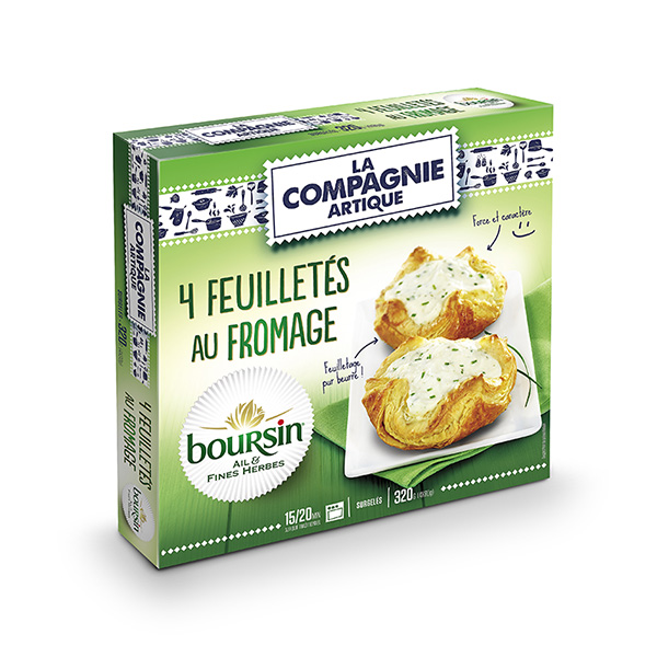 Feuilletés au fromage Boursin ail et fines herbes